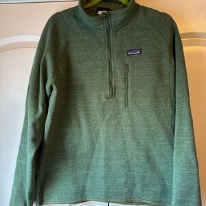 Patagonia Green Zip Up Sweater with Soft Texture Better Sweater